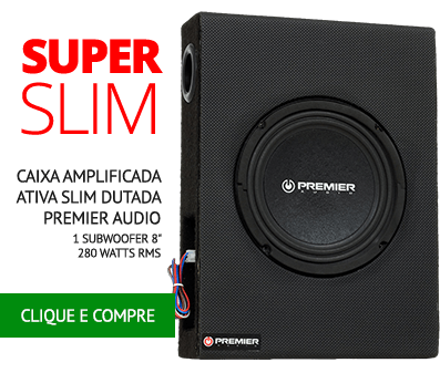 Caixa Amplificada Ativa Slim Dutada Premier Audio com 1 Subwoofer 8